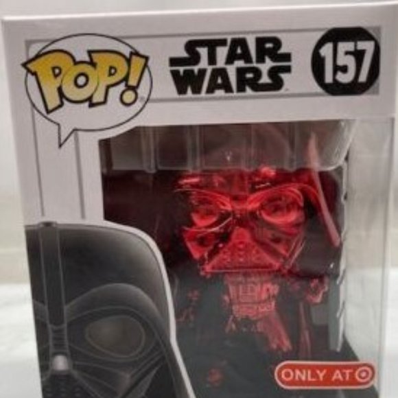 Funko Pop Darth Vader Star Wars Chrome Red Bubble Head in the